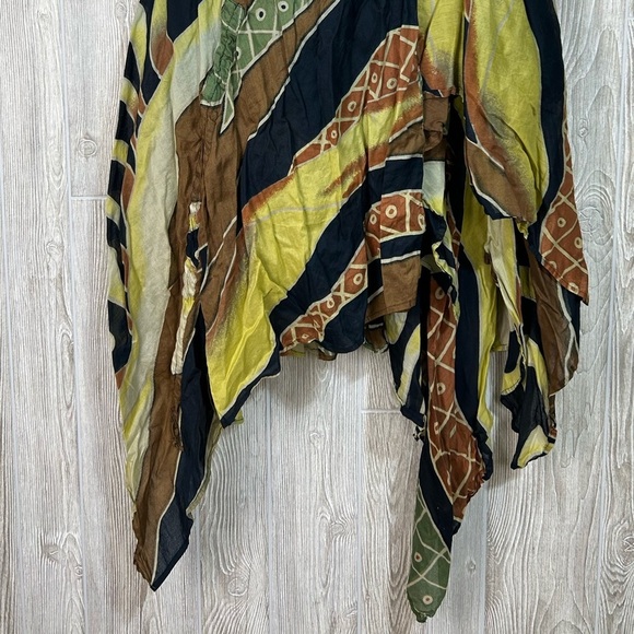 Vintage Sterling Styles Asymmetrical Abstract Adjustable Length Midi Skirt SZ L - Picture 4 of 16